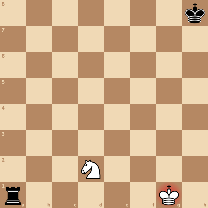 New position. Block the check! Put your knight in the way.
