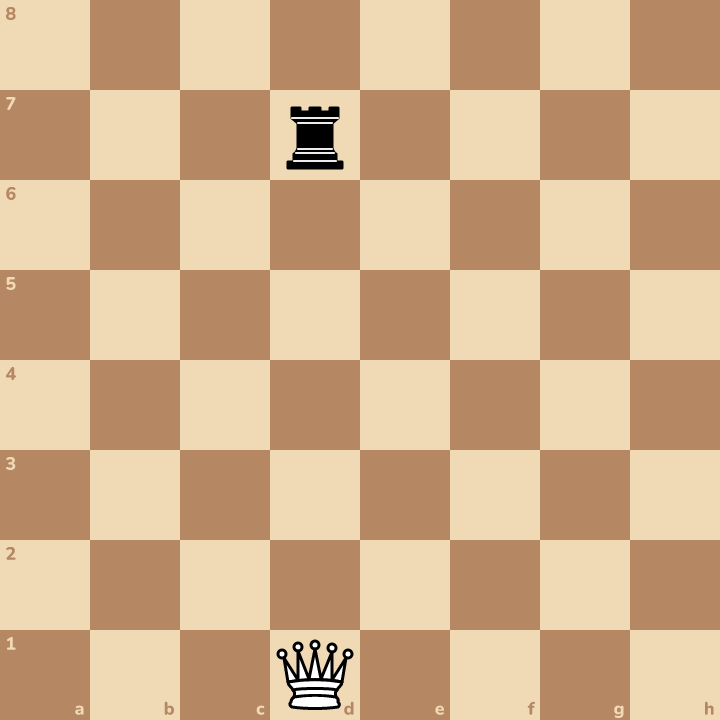 Capture the black rook!