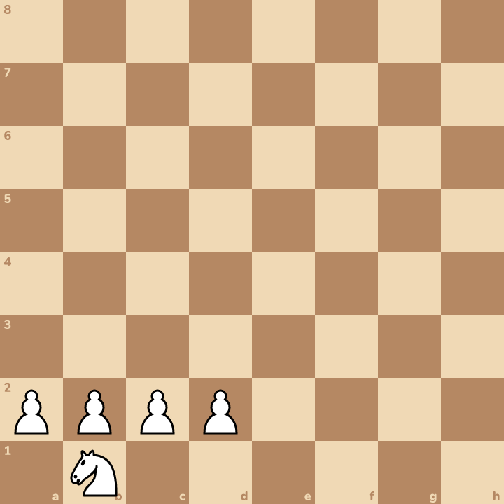 Jump over your pawns!
