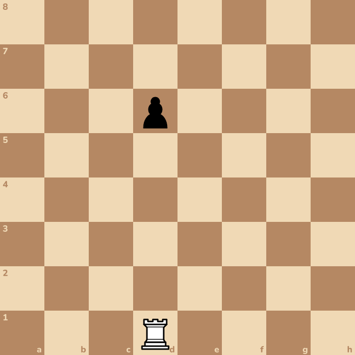 Capture the black pawn!