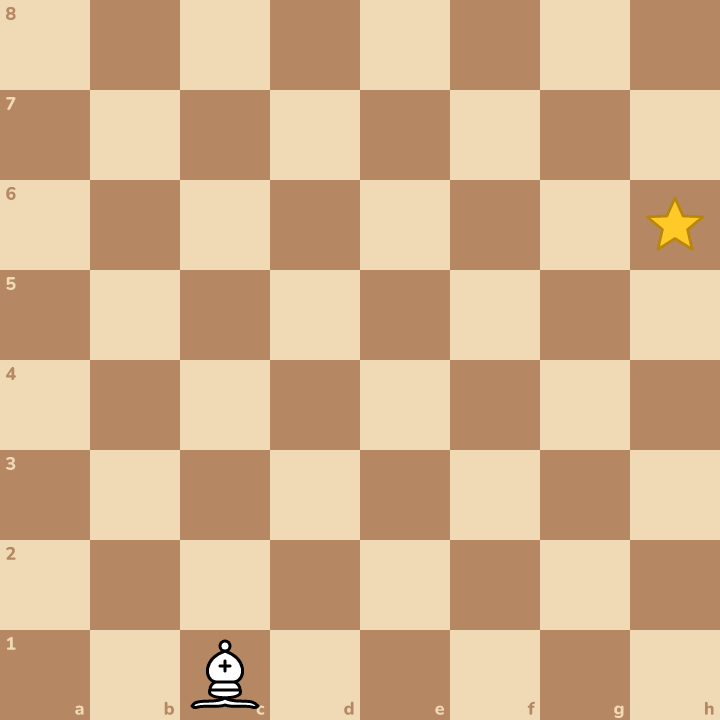Move the bishop to collect the star!
