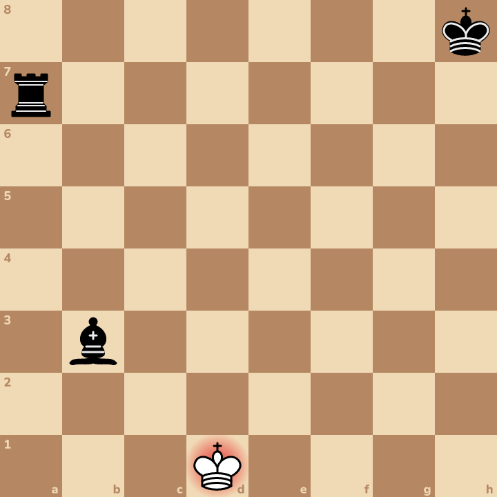 New position. Which black piece is giving check? Tap it.