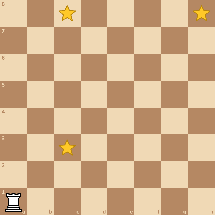 Collect all the stars. Use as few moves as you can!