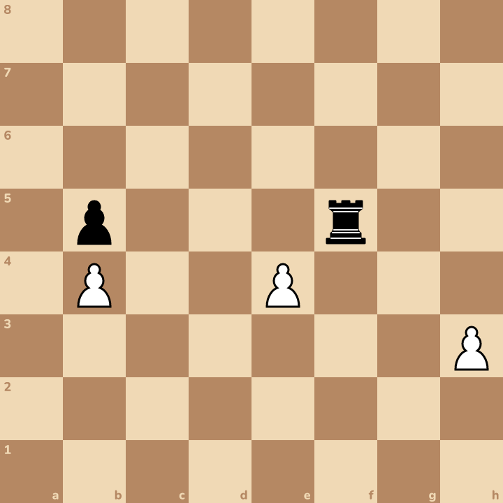 Here's another one. Which pawn can catch the rook? Capture it!