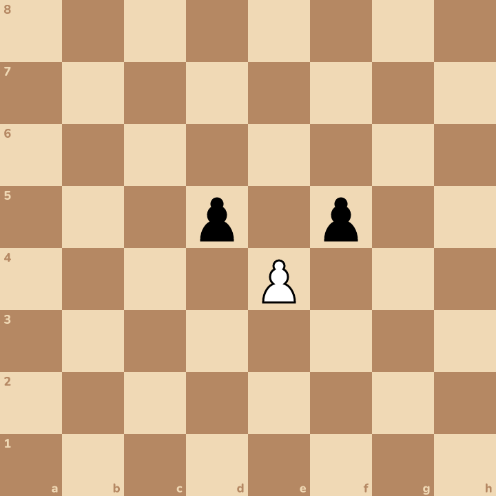 Capture a black pawn!
