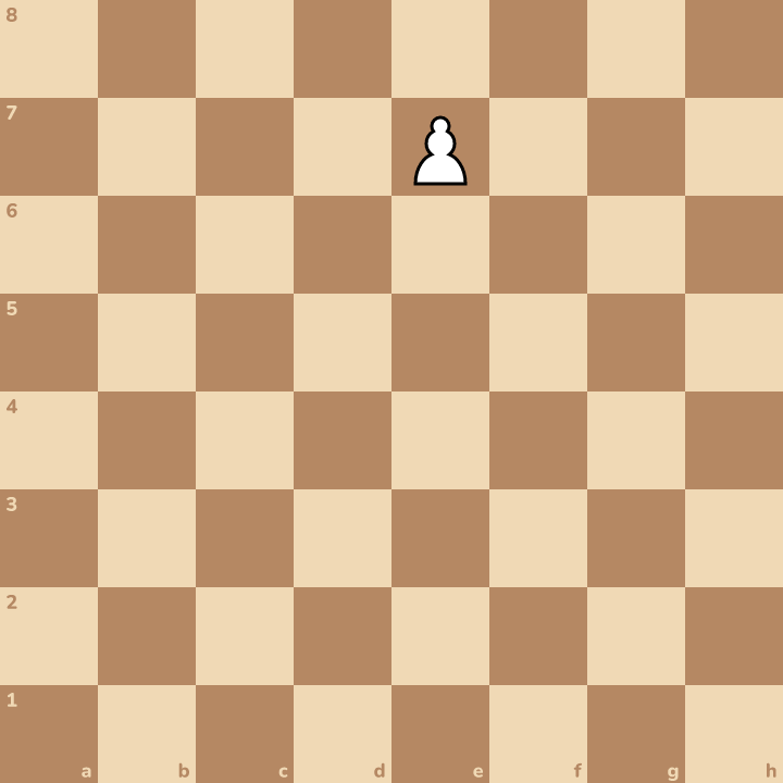 Move the pawn to the end. Pick the queen!