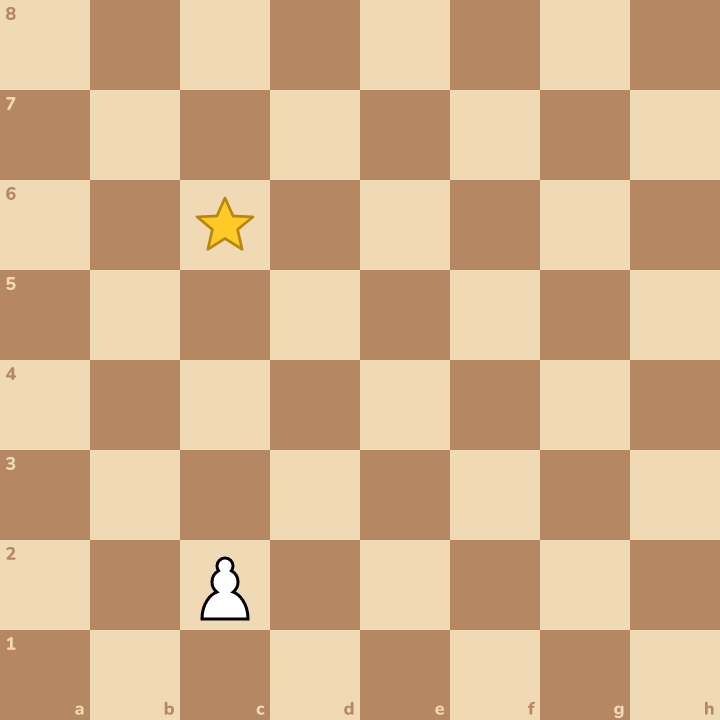 Walk the pawn to the star!